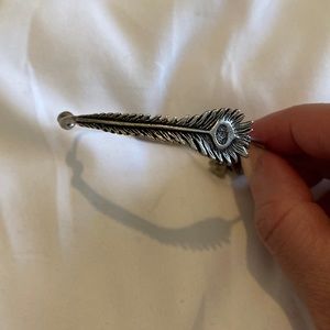 EUC Alex and ani Phoenix feather bracelet. Silver